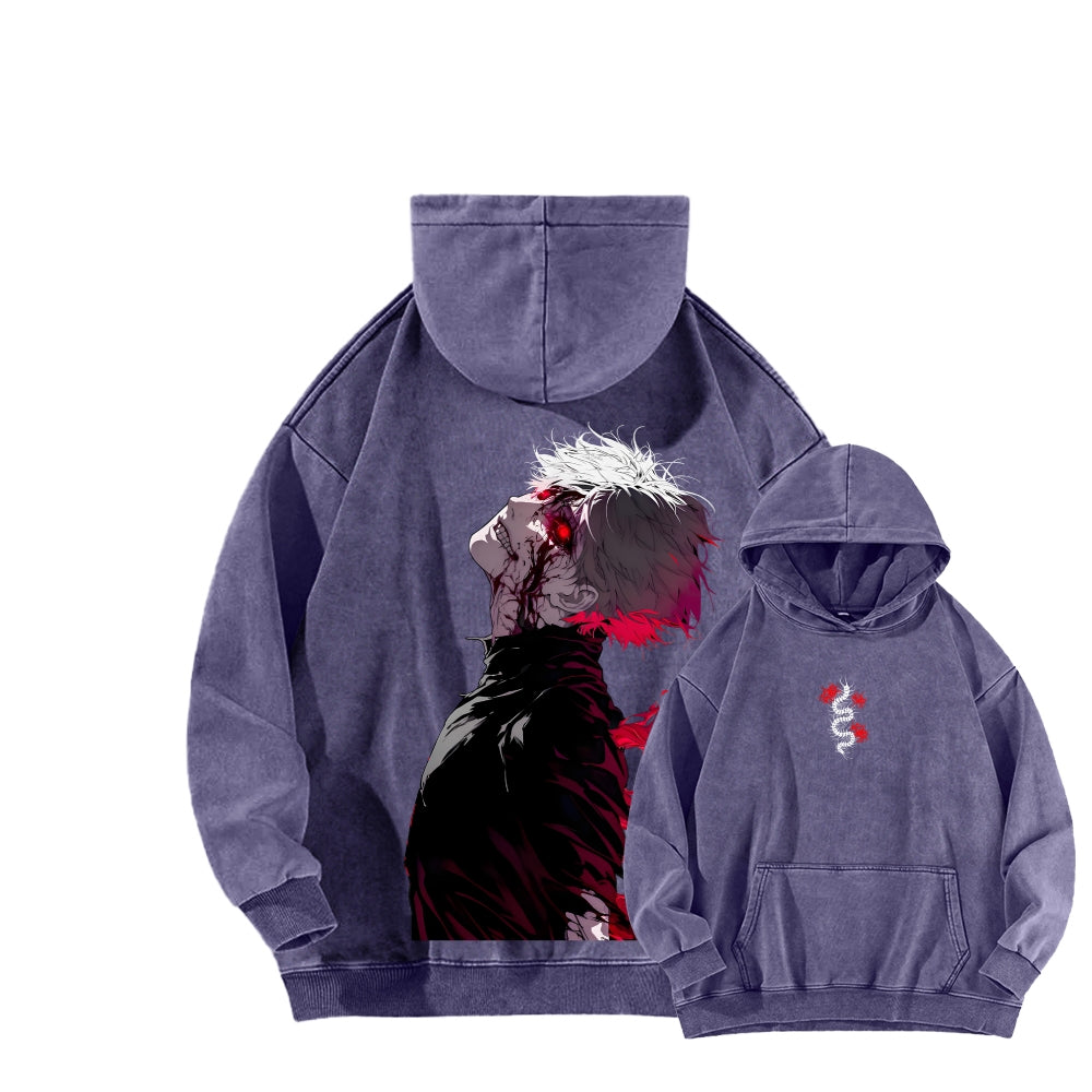Tokyo Ghoul Kaneki Ken Unisex Washed Hoodie 2512012188