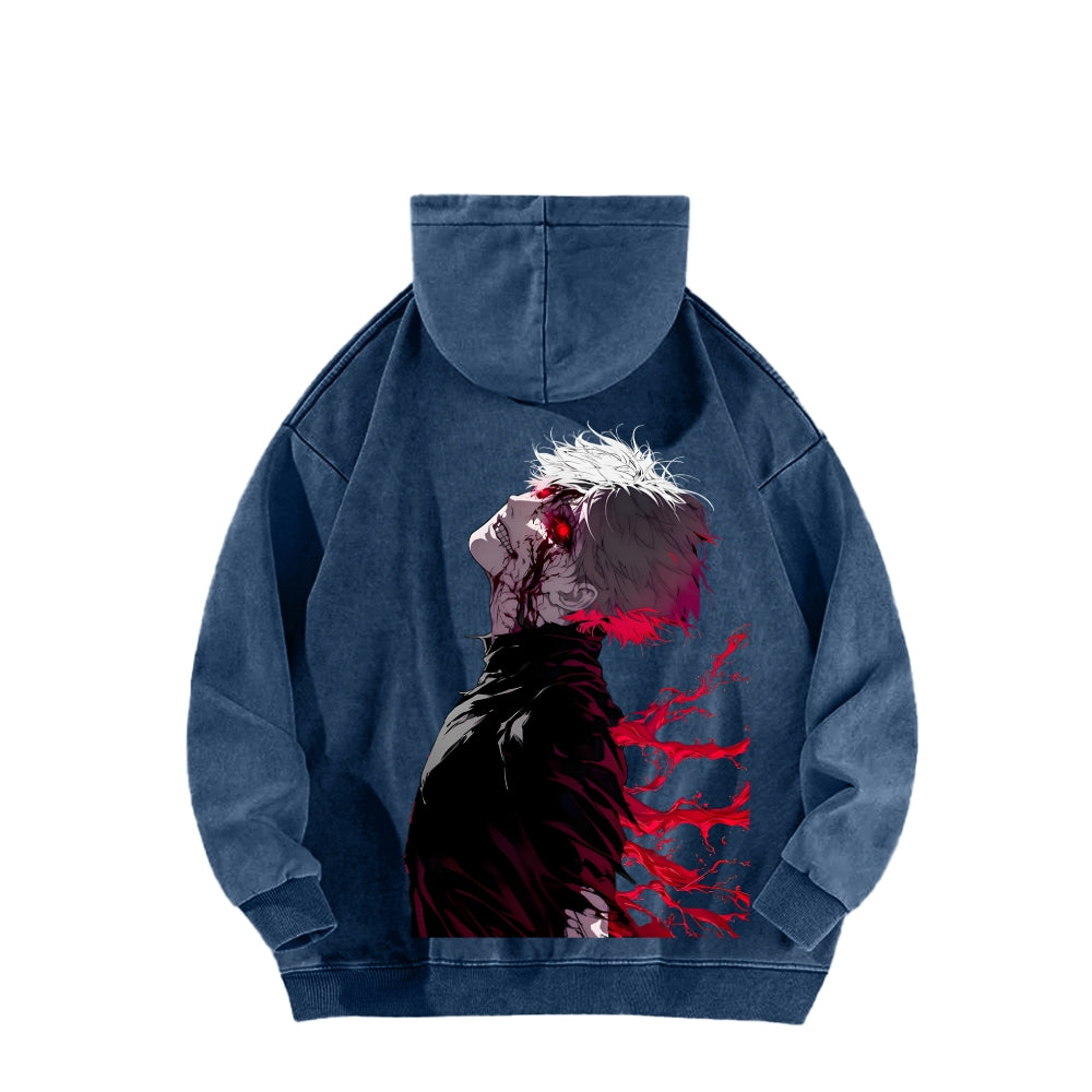 Tokyo Ghoul Kaneki Ken Unisex Washed Hoodie 2512012188