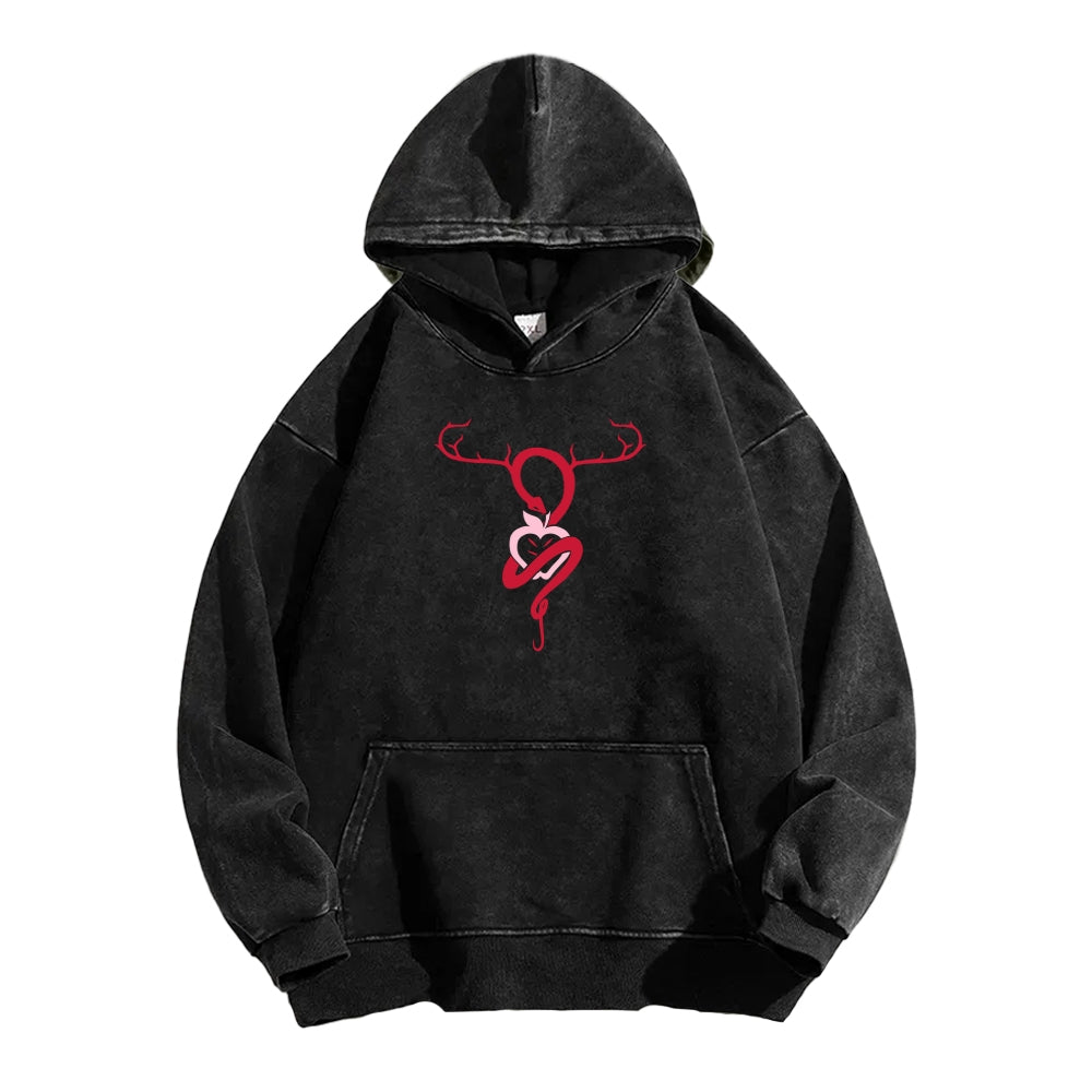 Hazbin Hotel Unisex Washed Hoodie 2512013584