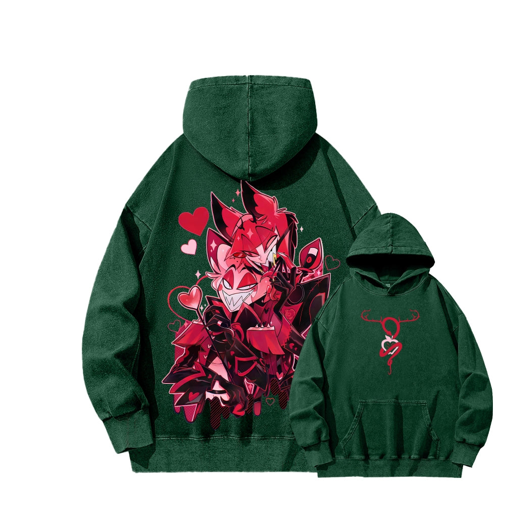 Hazbin Hotel Unisex Washed Hoodie 2512013584