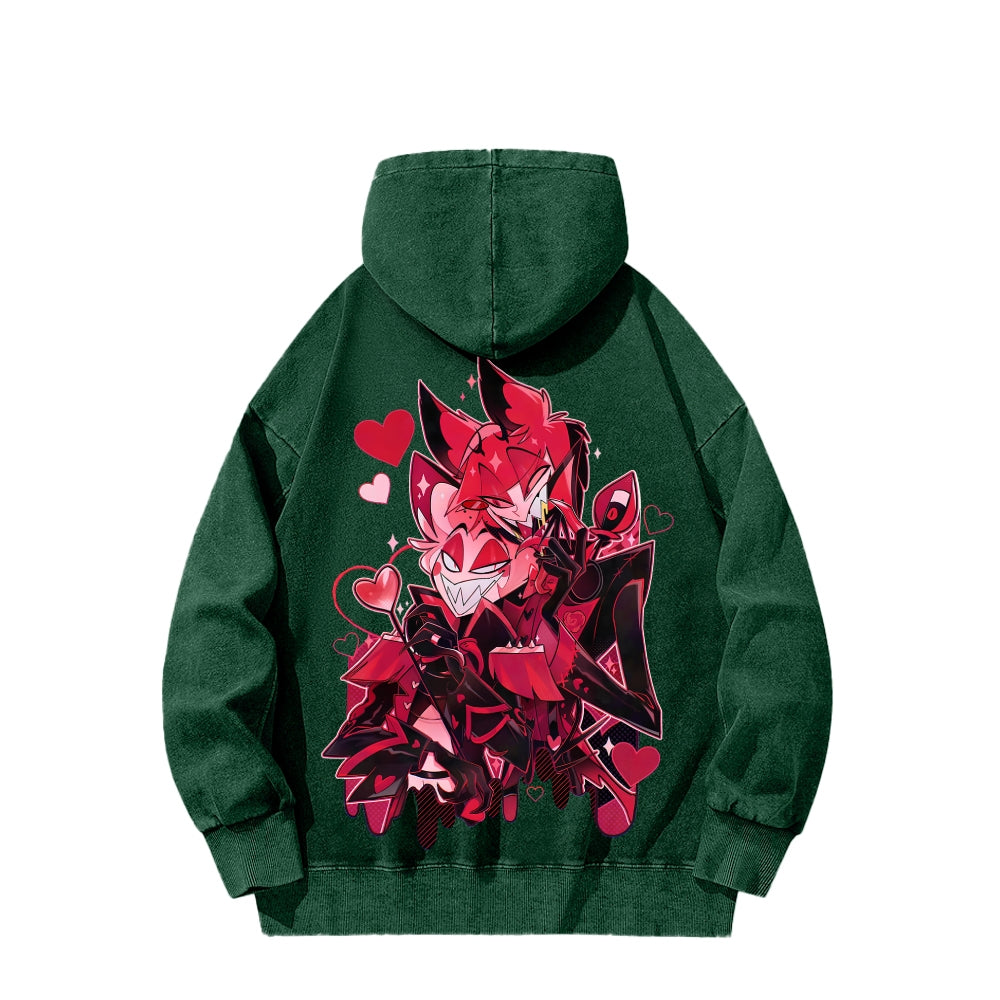 Hazbin Hotel Unisex Washed Hoodie 2512013584