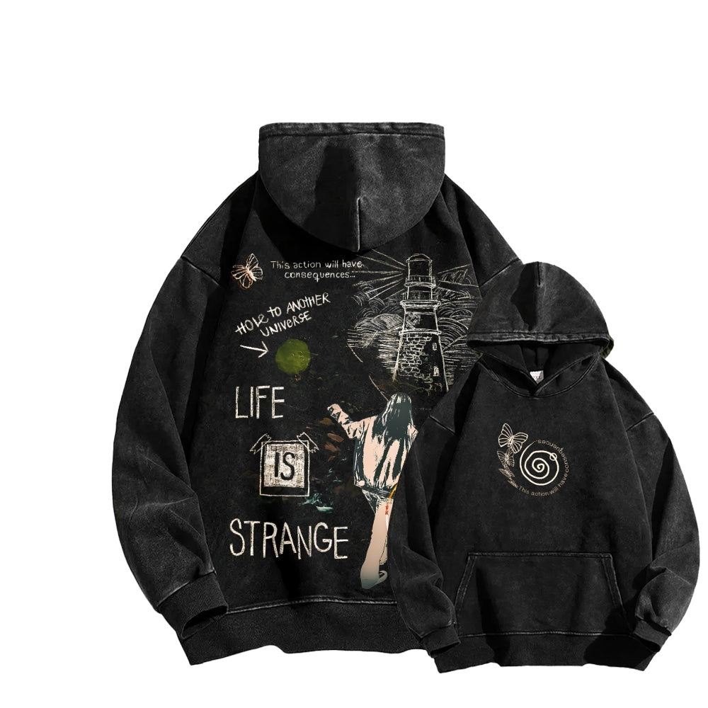Life Is Strange Unisex Washed Hoodie 2512019357