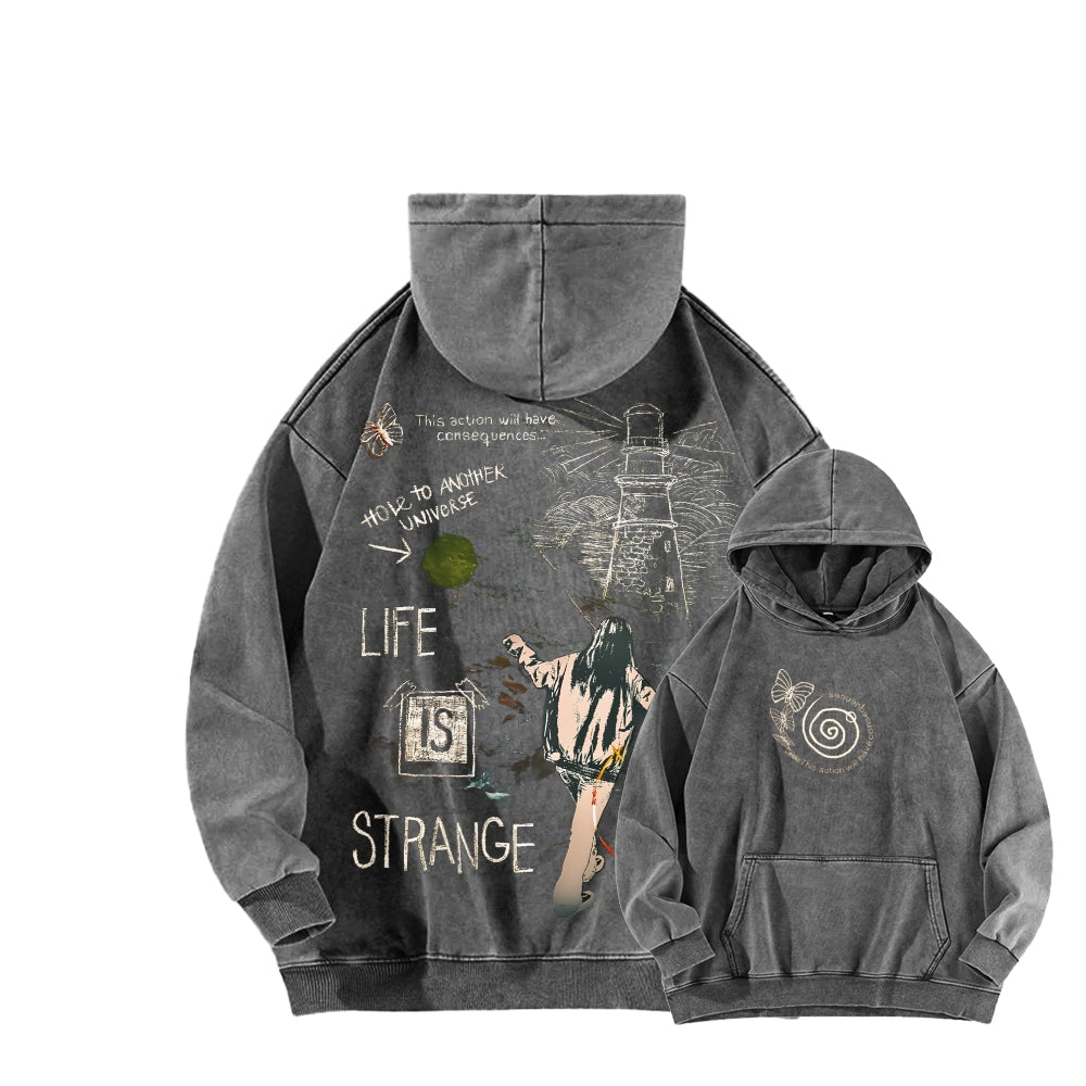 Life Is Strange Unisex Washed Hoodie 2512019357