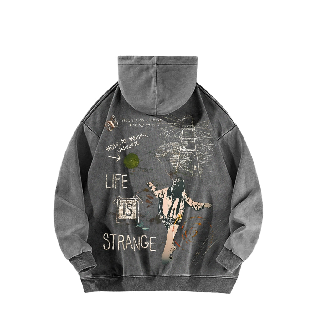 Life Is Strange Unisex Washed Hoodie 2512019357