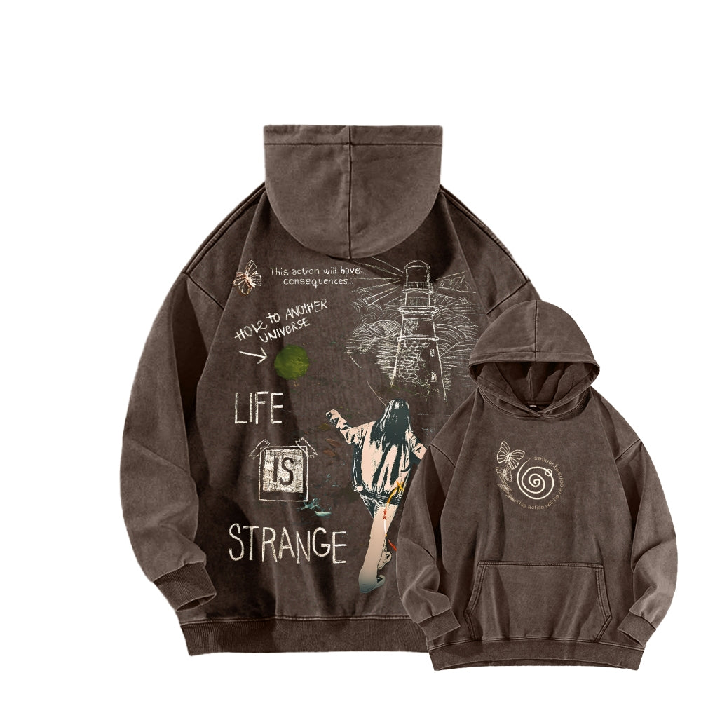 Life Is Strange Unisex Washed Hoodie 2512019357