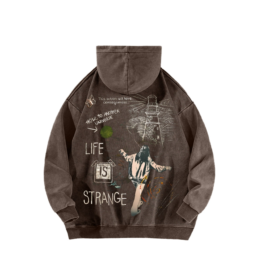 Life Is Strange Unisex Washed Hoodie 2512019357