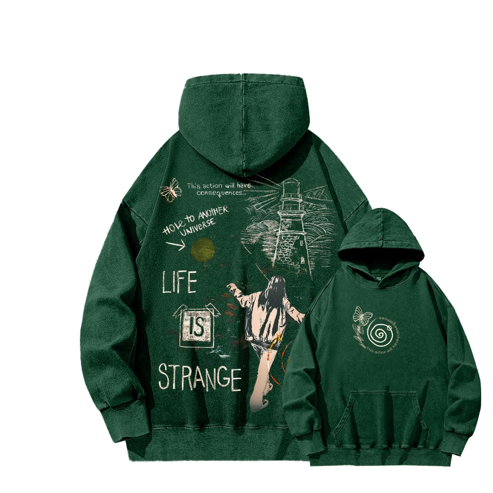 Life Is Strange Unisex Washed Hoodie 2512019357