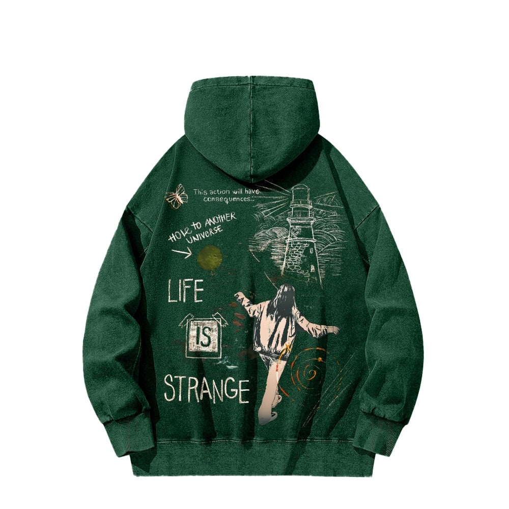 Life Is Strange Unisex Washed Hoodie 2512019357