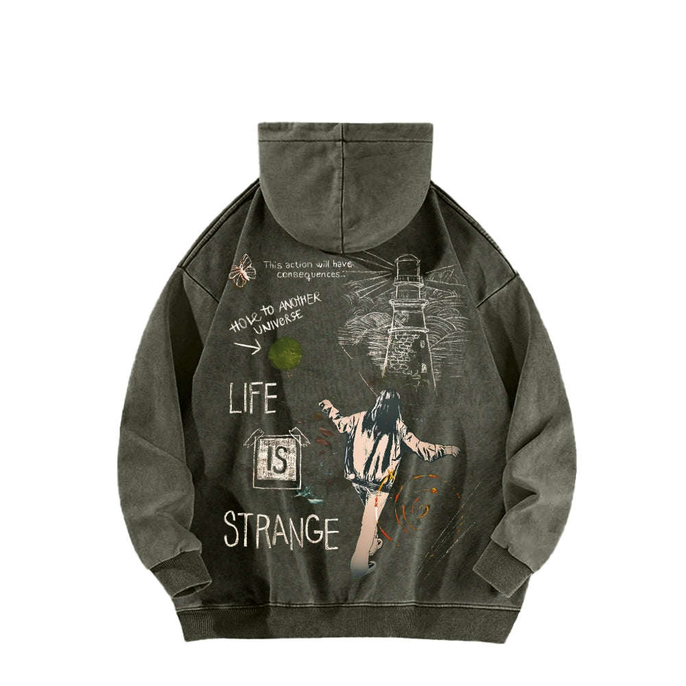 Life Is Strange Unisex Washed Hoodie 2512019357