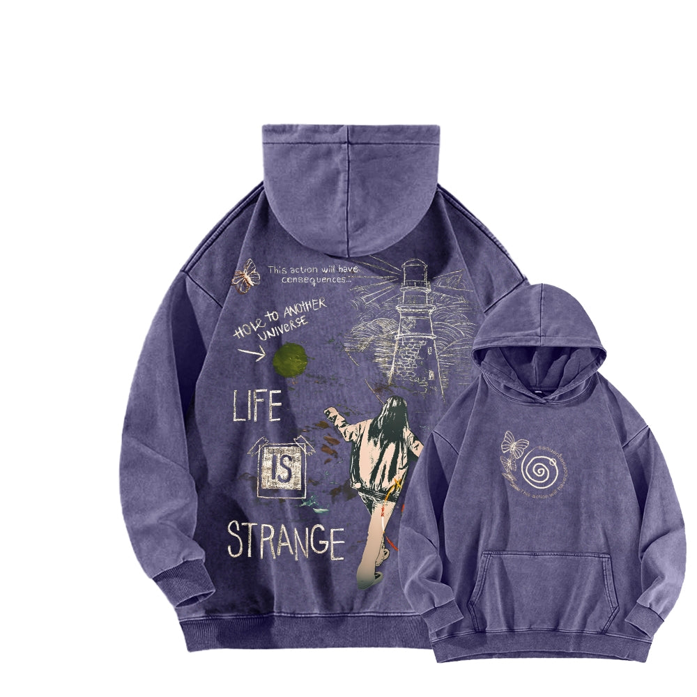 Life Is Strange Unisex Washed Hoodie 2512019357