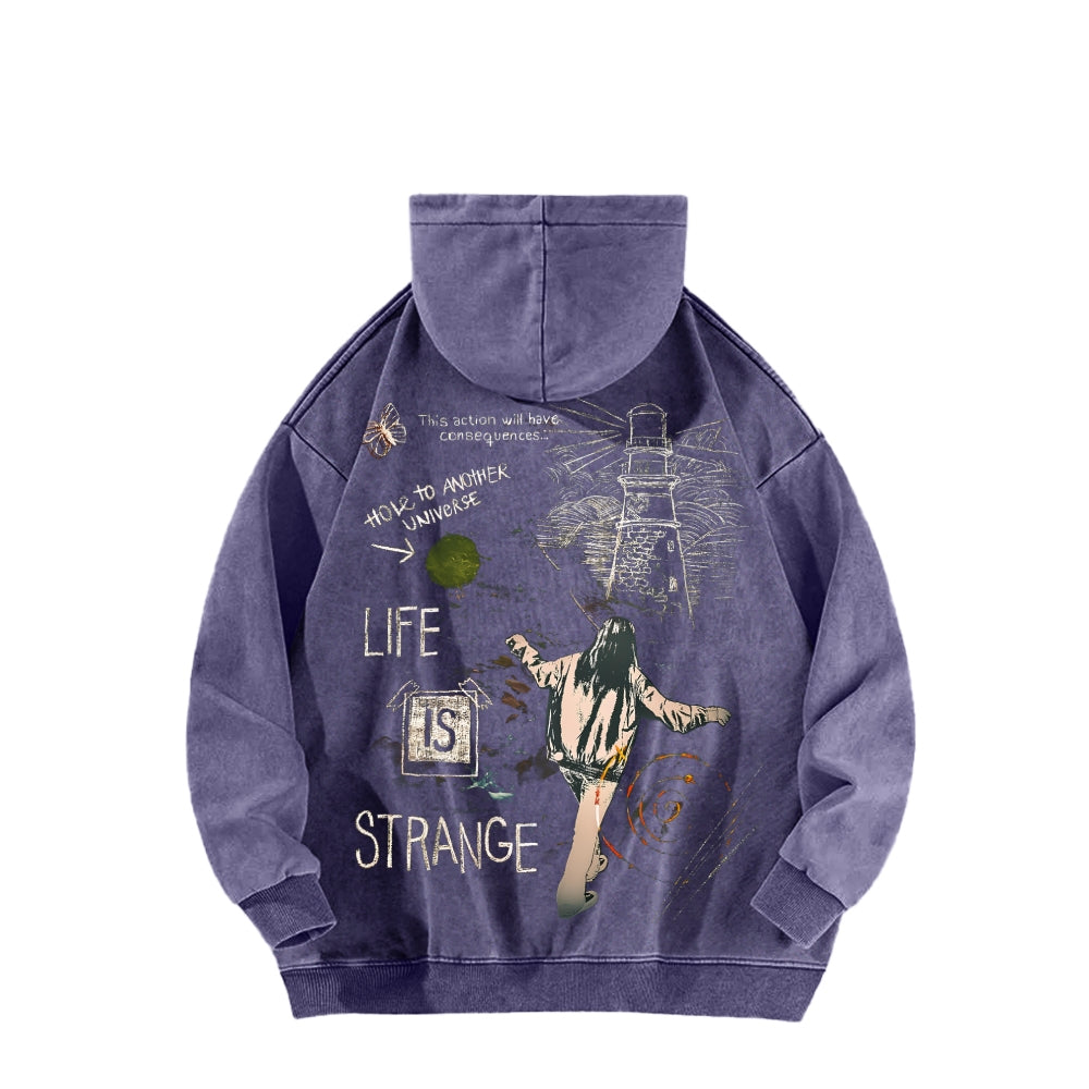 Life Is Strange Unisex Washed Hoodie 2512019357