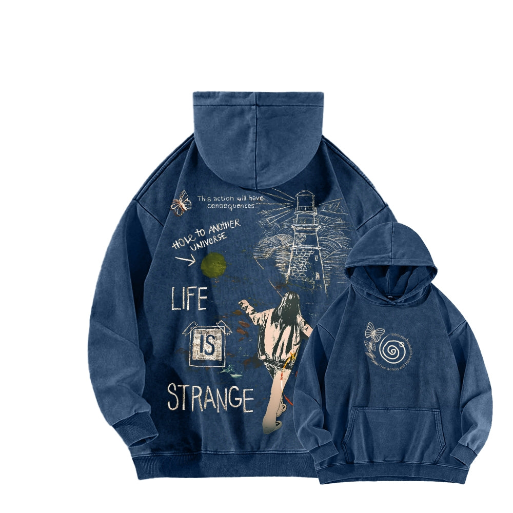 Life Is Strange Unisex Washed Hoodie 2512019357