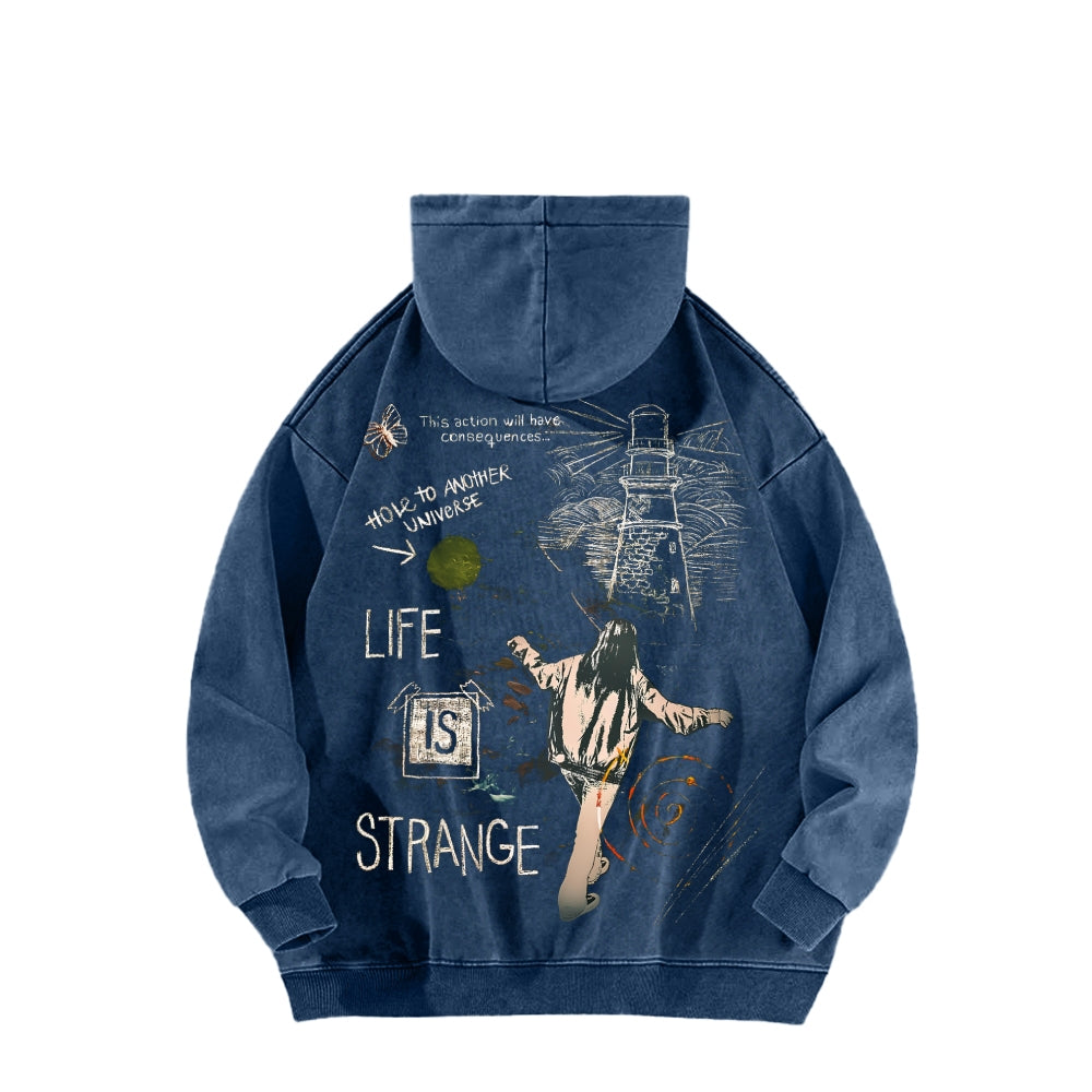 Life Is Strange Unisex Washed Hoodie 2512019357