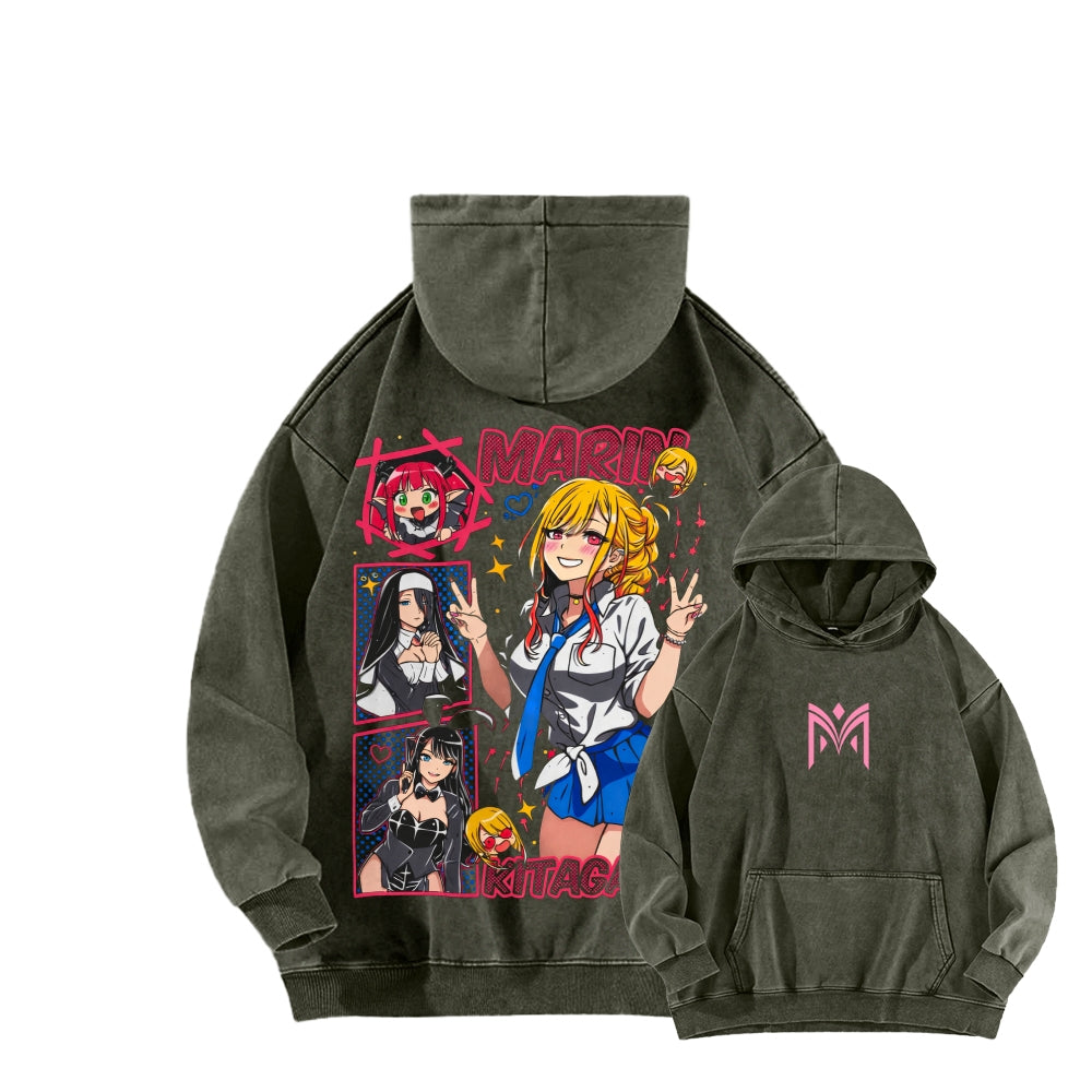 My Dress-Up Darling Marin Kitagawa    Unisex Washed Hoodie 2512020438