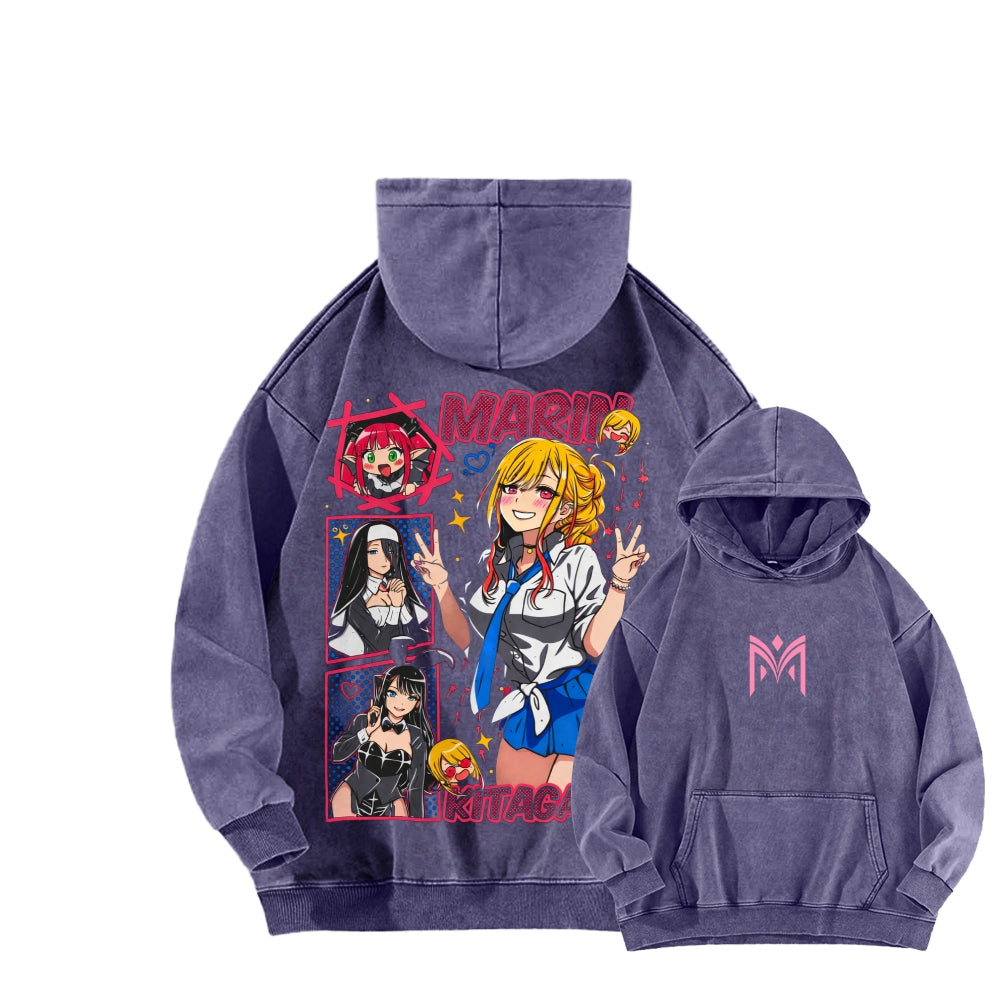My Dress-Up Darling Marin Kitagawa    Unisex Washed Hoodie 2512020438