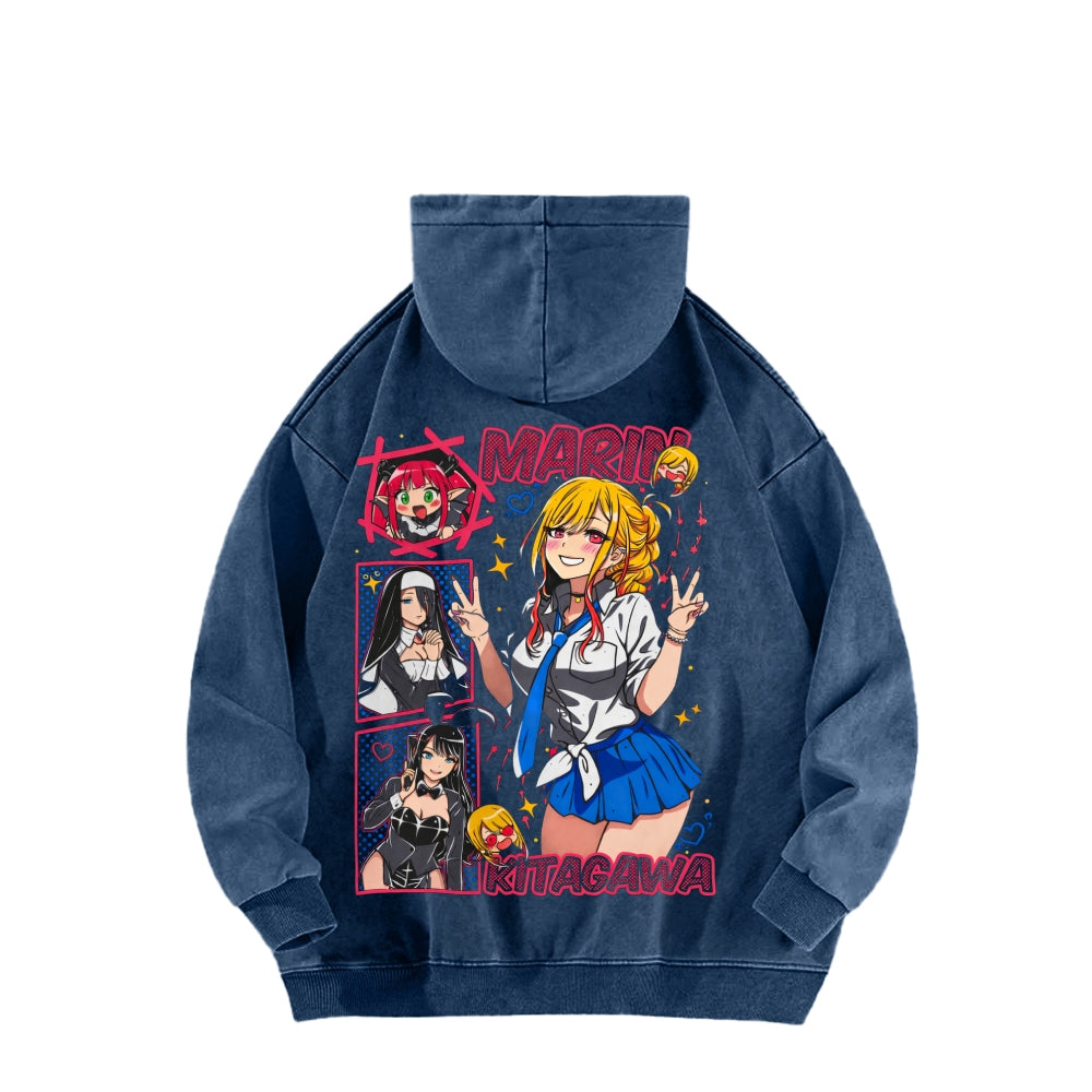 My Dress-Up Darling Marin Kitagawa    Unisex Washed Hoodie 2512020438