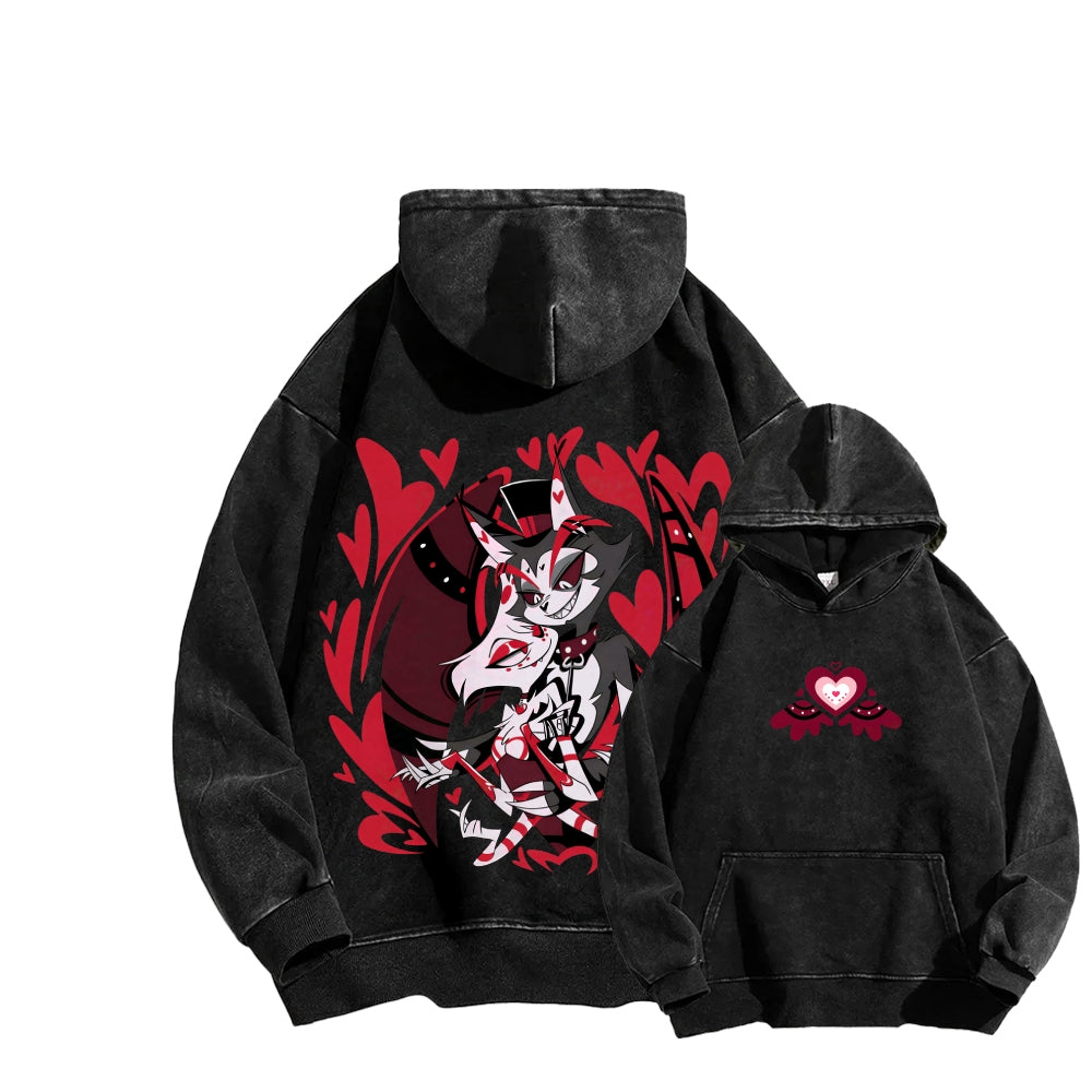 Hazbin Hotel Unisex Washed Hoodie 2512020741