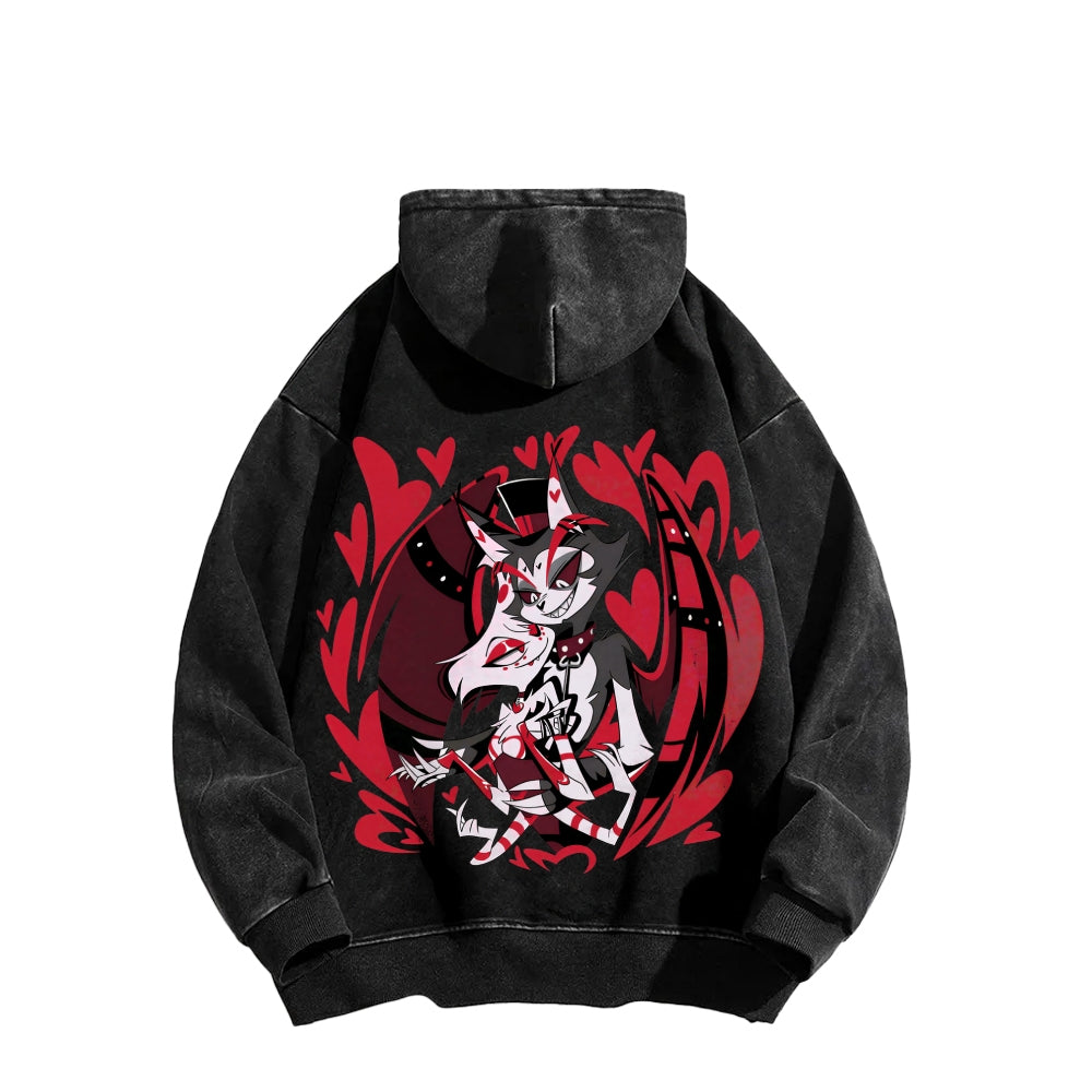 Hazbin Hotel Unisex Washed Hoodie 2512020741