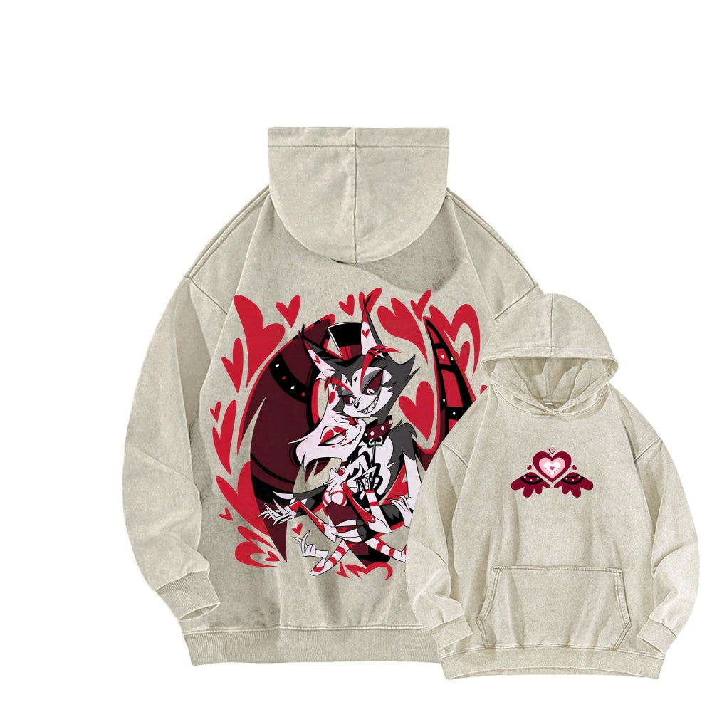 Hazbin Hotel Unisex Washed Hoodie 2512020741