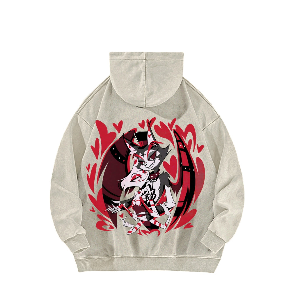 Hazbin Hotel Unisex Washed Hoodie 2512020741