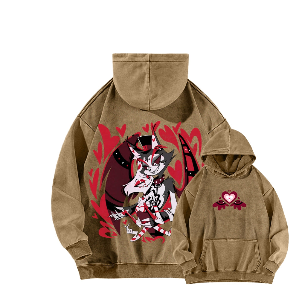 Hazbin Hotel Unisex Washed Hoodie 2512020741