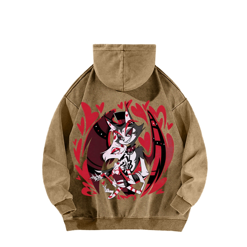 Hazbin Hotel Unisex Washed Hoodie 2512020741