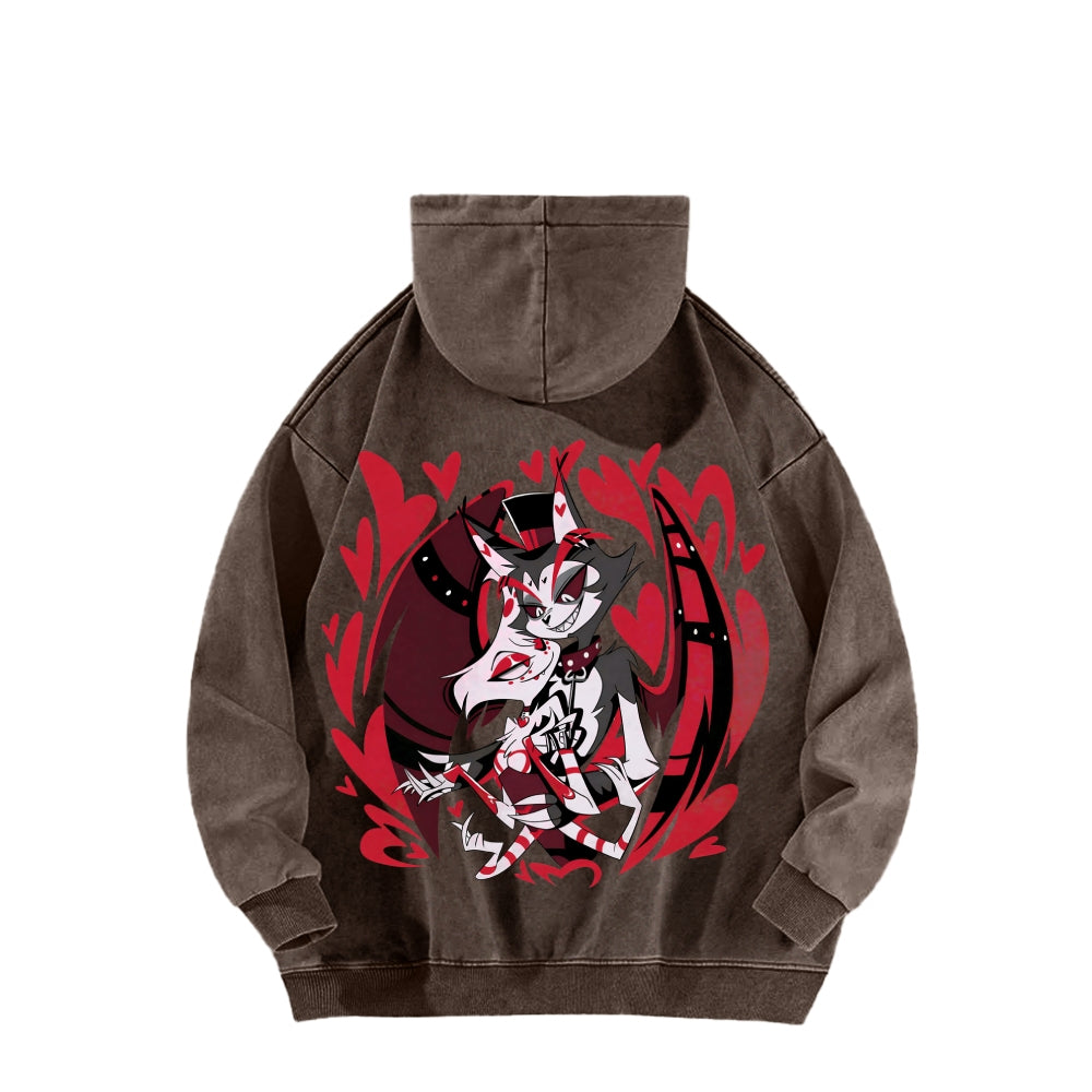 Hazbin Hotel Unisex Washed Hoodie 2512020741