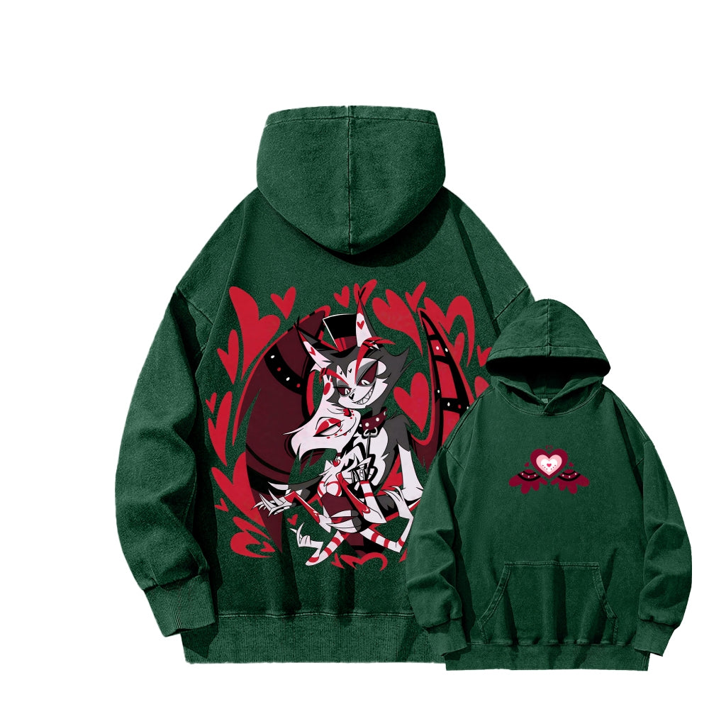 Hazbin Hotel Unisex Washed Hoodie 2512020741