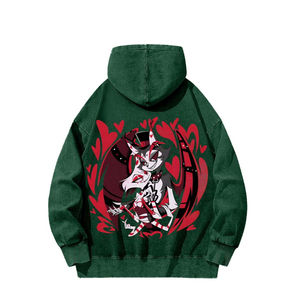 Hazbin Hotel Unisex Washed Hoodie 2512020741