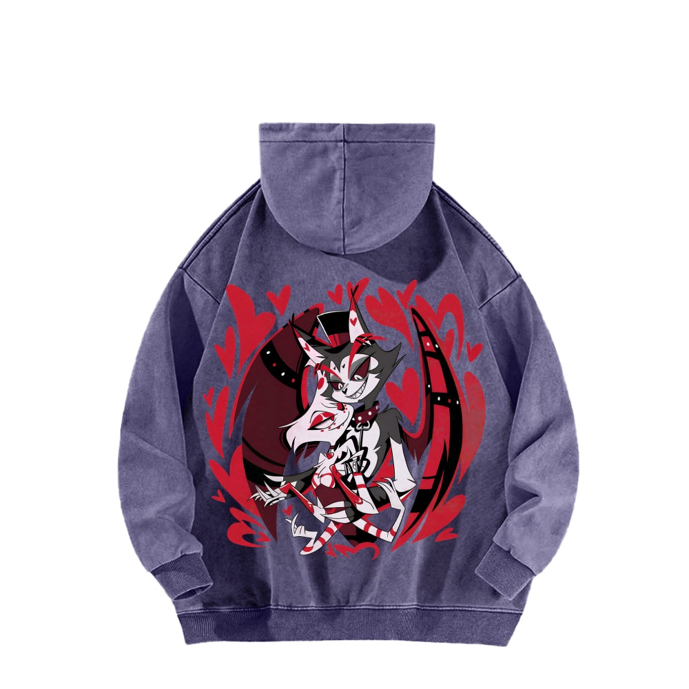 Hazbin Hotel Unisex Washed Hoodie 2512020741