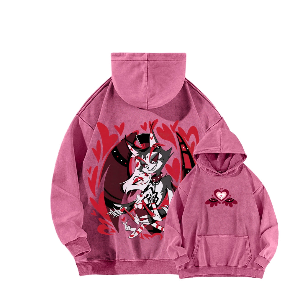 Hazbin Hotel Unisex Washed Hoodie 2512020741
