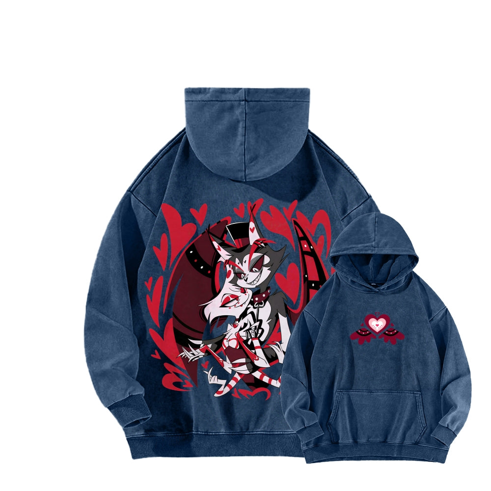 Hazbin Hotel Unisex Washed Hoodie 2512020741