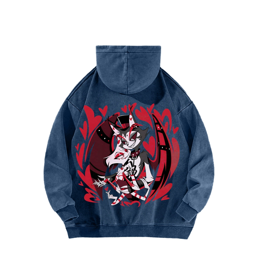 Hazbin Hotel Unisex Washed Hoodie 2512020741