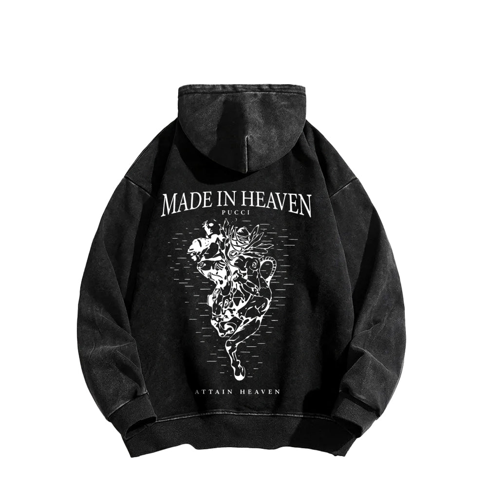 JOJO Pucci Unisex Washed Hoodie 2512021289