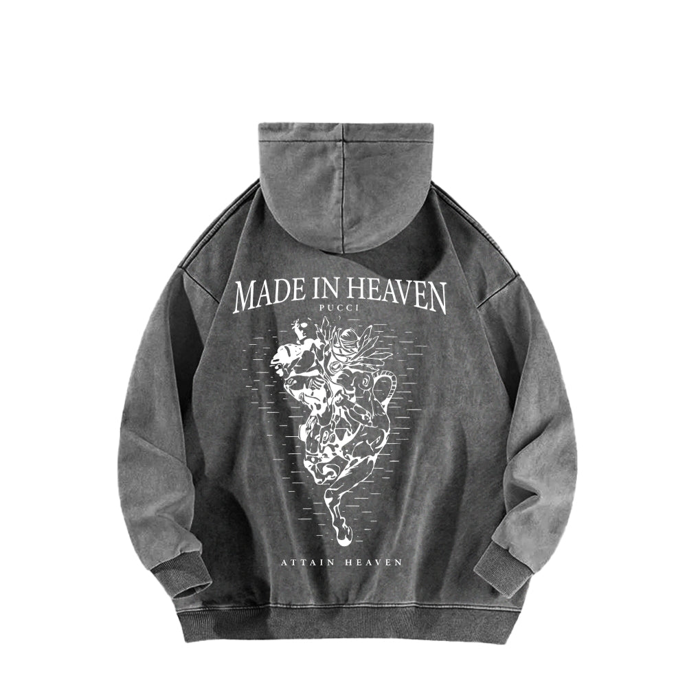 JOJO Pucci Unisex Washed Hoodie 2512021289