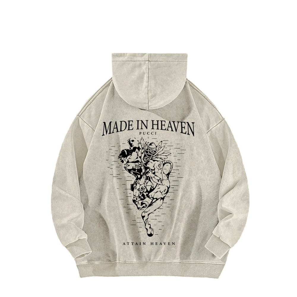 JOJO Pucci Unisex Washed Hoodie 2512021289