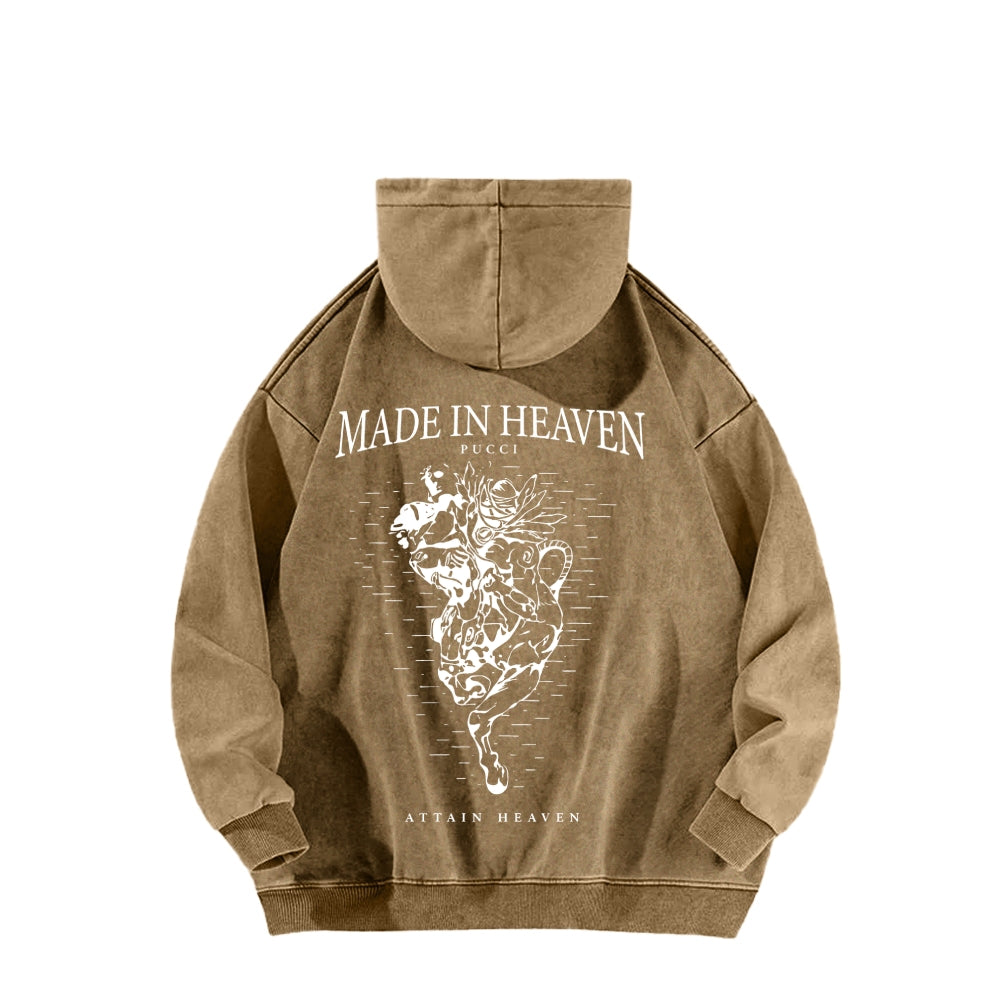 JOJO Pucci Unisex Washed Hoodie 2512021289