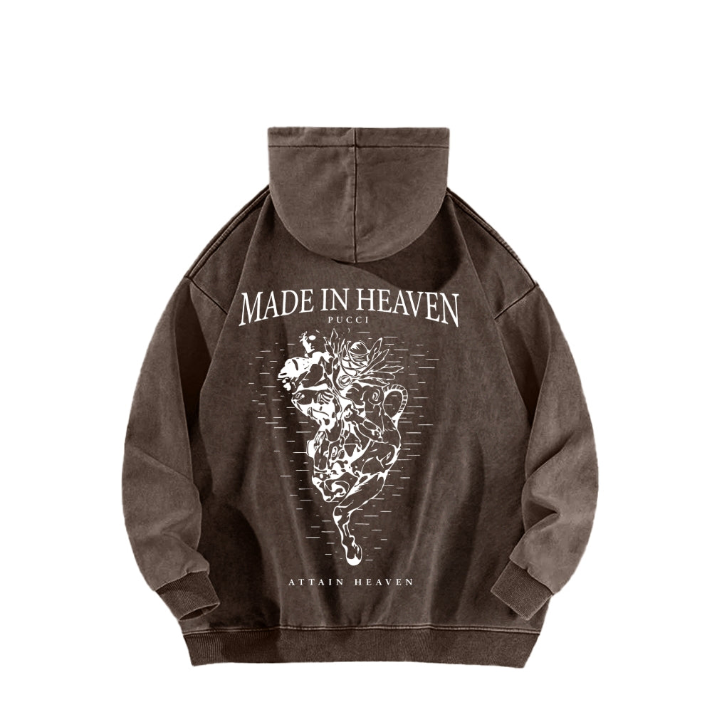 JOJO Pucci Unisex Washed Hoodie 2512021289