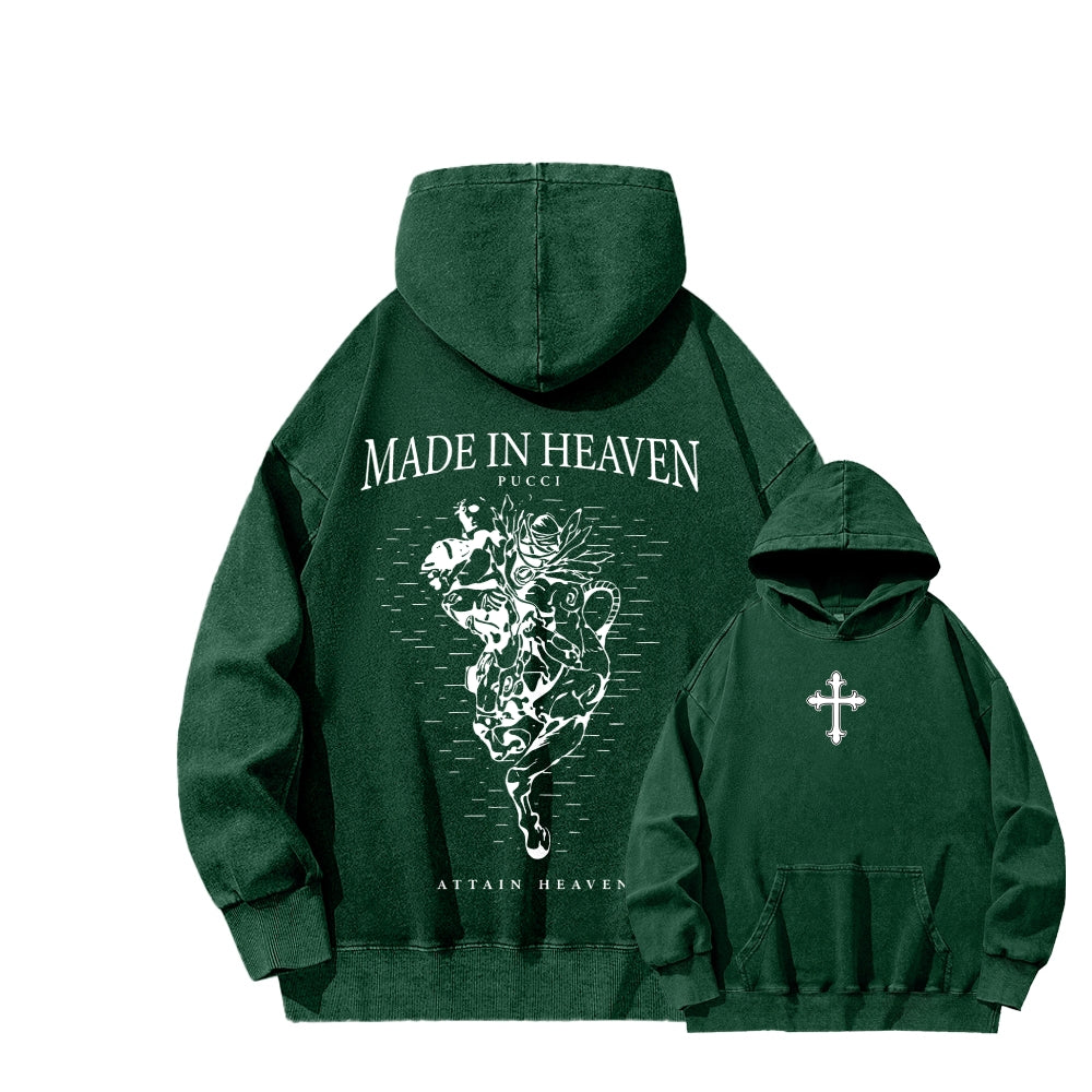 JOJO Pucci Unisex Washed Hoodie 2512021289
