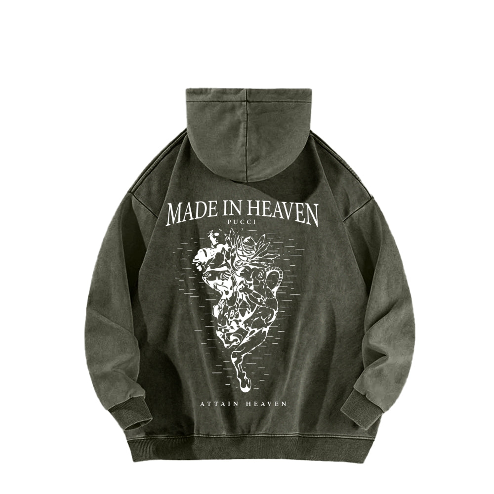 JOJO Pucci Unisex Washed Hoodie 2512021289