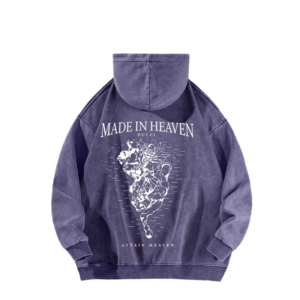 JOJO Pucci Unisex Washed Hoodie 2512021289
