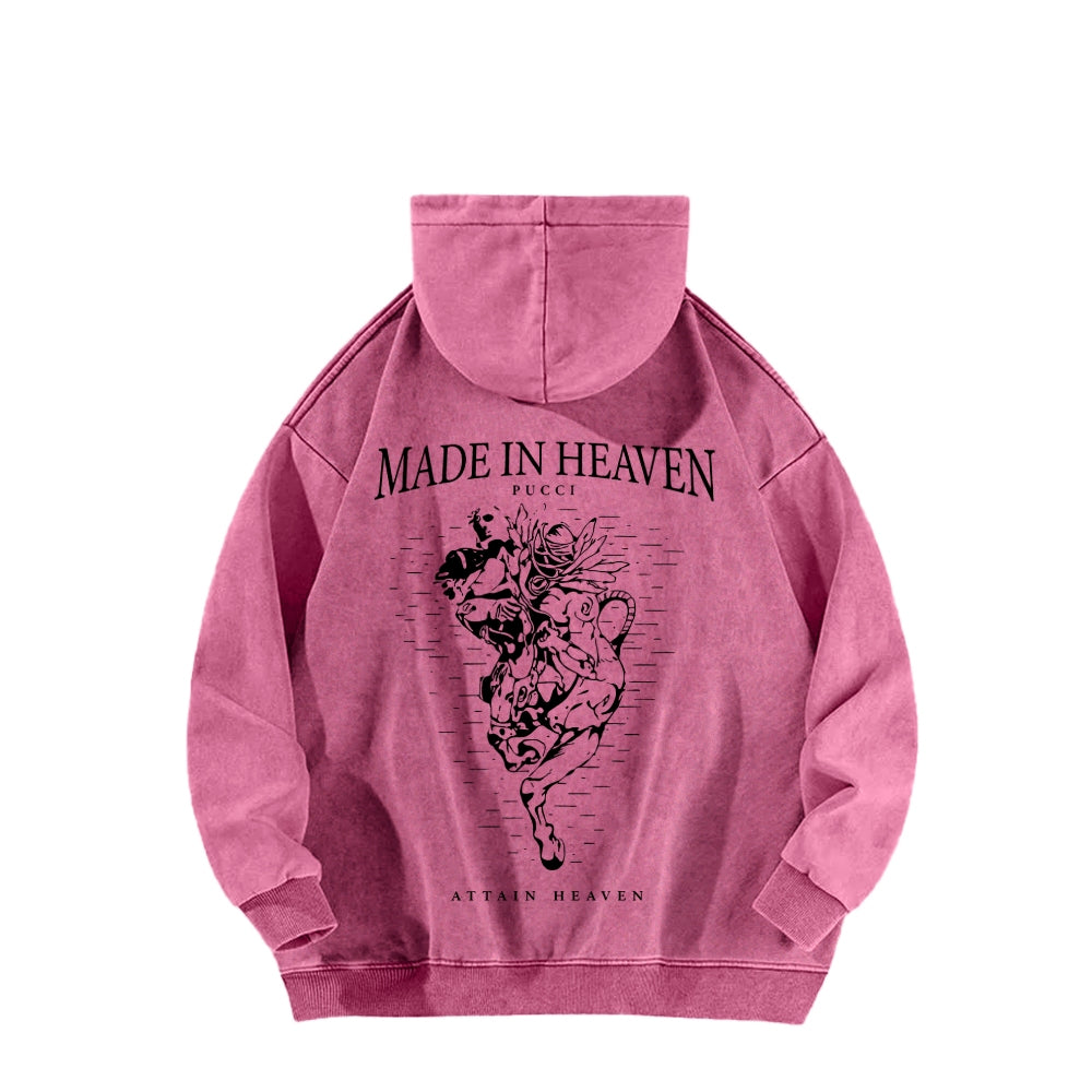 JOJO Pucci Unisex Washed Hoodie 2512021289