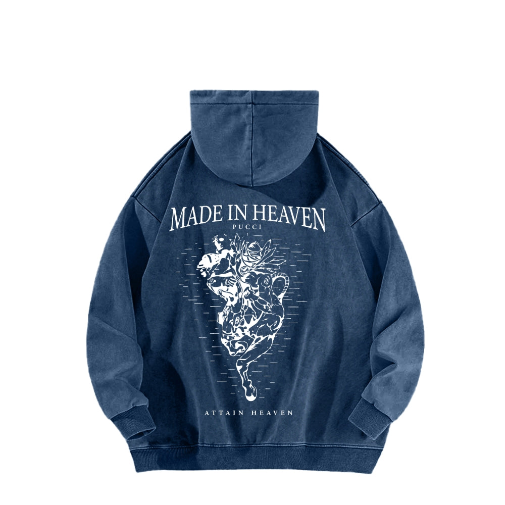 JOJO Pucci Unisex Washed Hoodie 2512021289