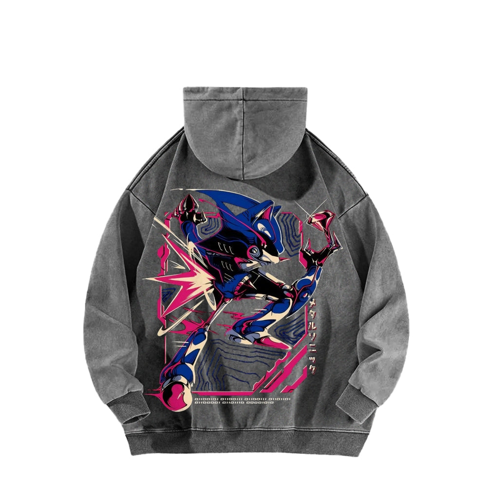 Sonic Unisex Washed Hoodie 2512023103