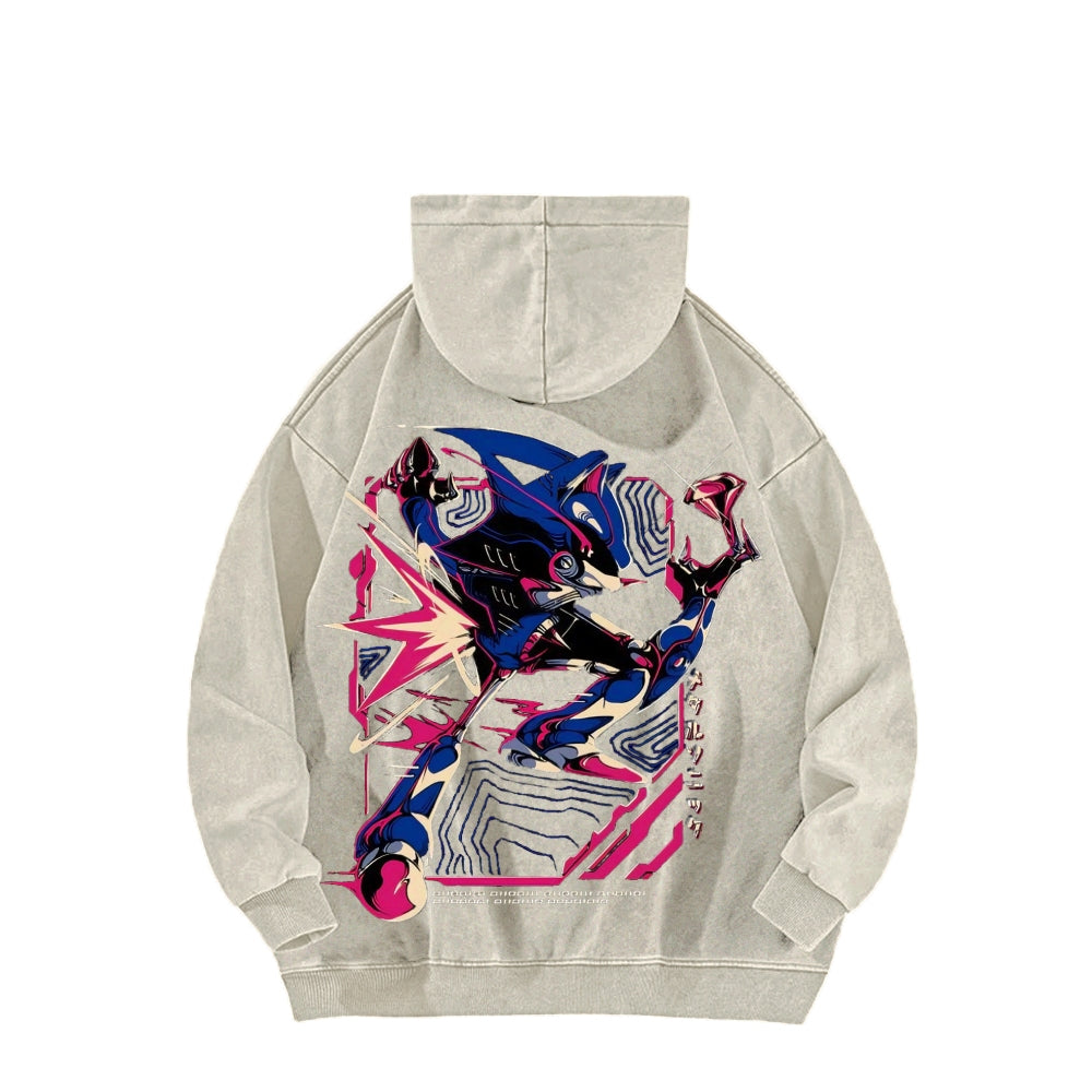 Sonic Unisex Washed Hoodie 2512023103