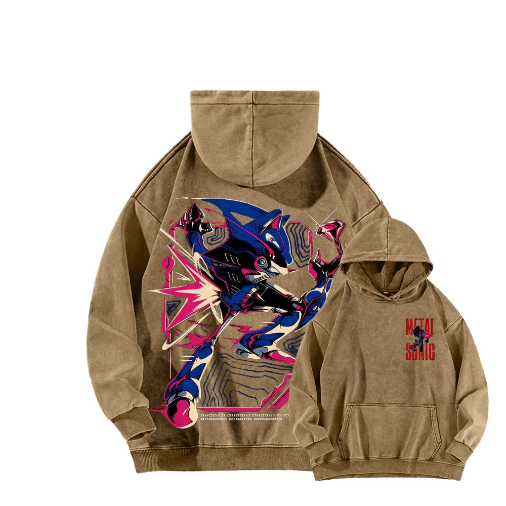 Sonic Unisex Washed Hoodie 2512023103