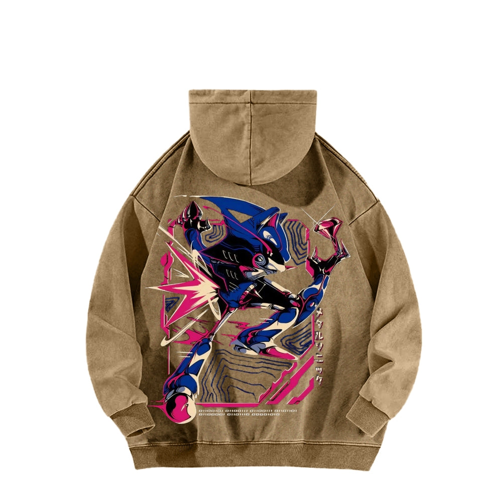 Sonic Unisex Washed Hoodie 2512023103