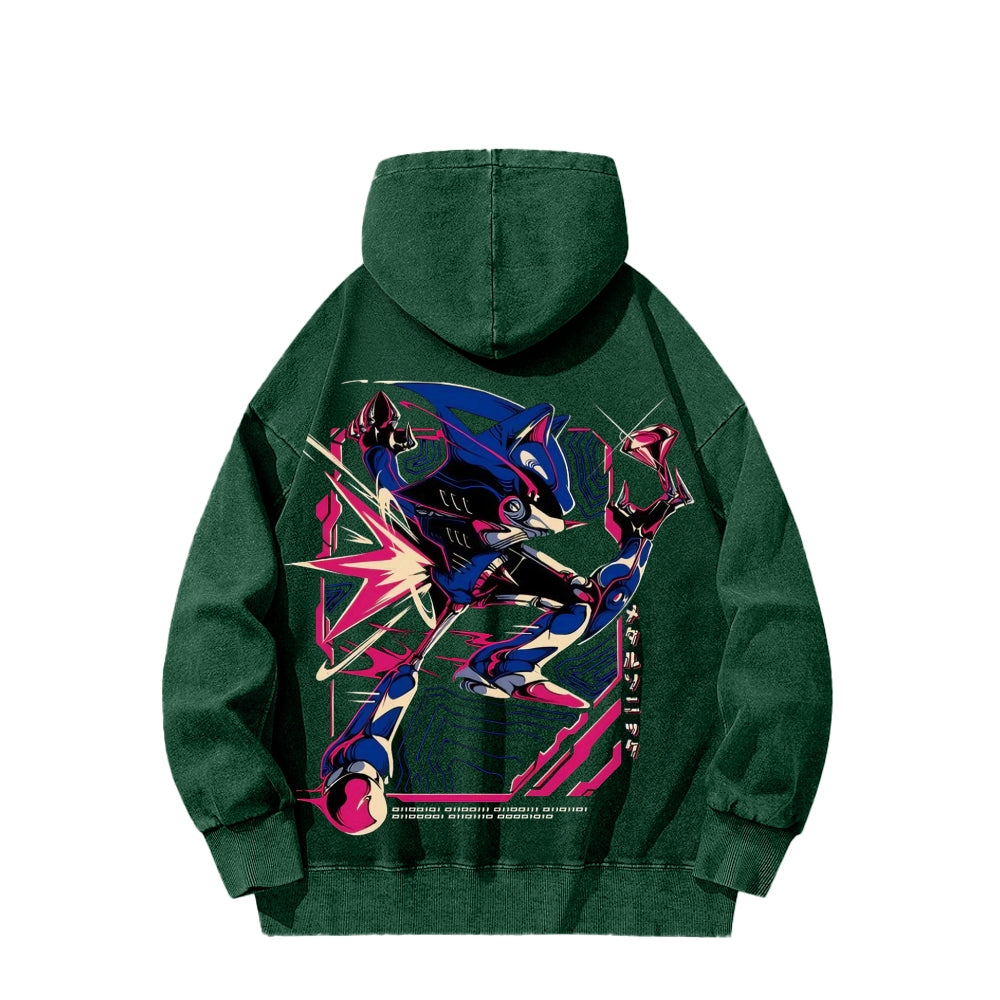 Sonic Unisex Washed Hoodie 2512023103
