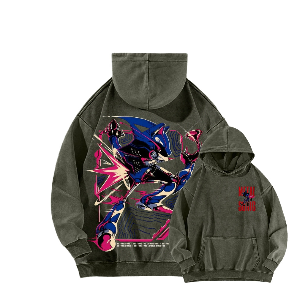 Sonic Unisex Washed Hoodie 2512023103