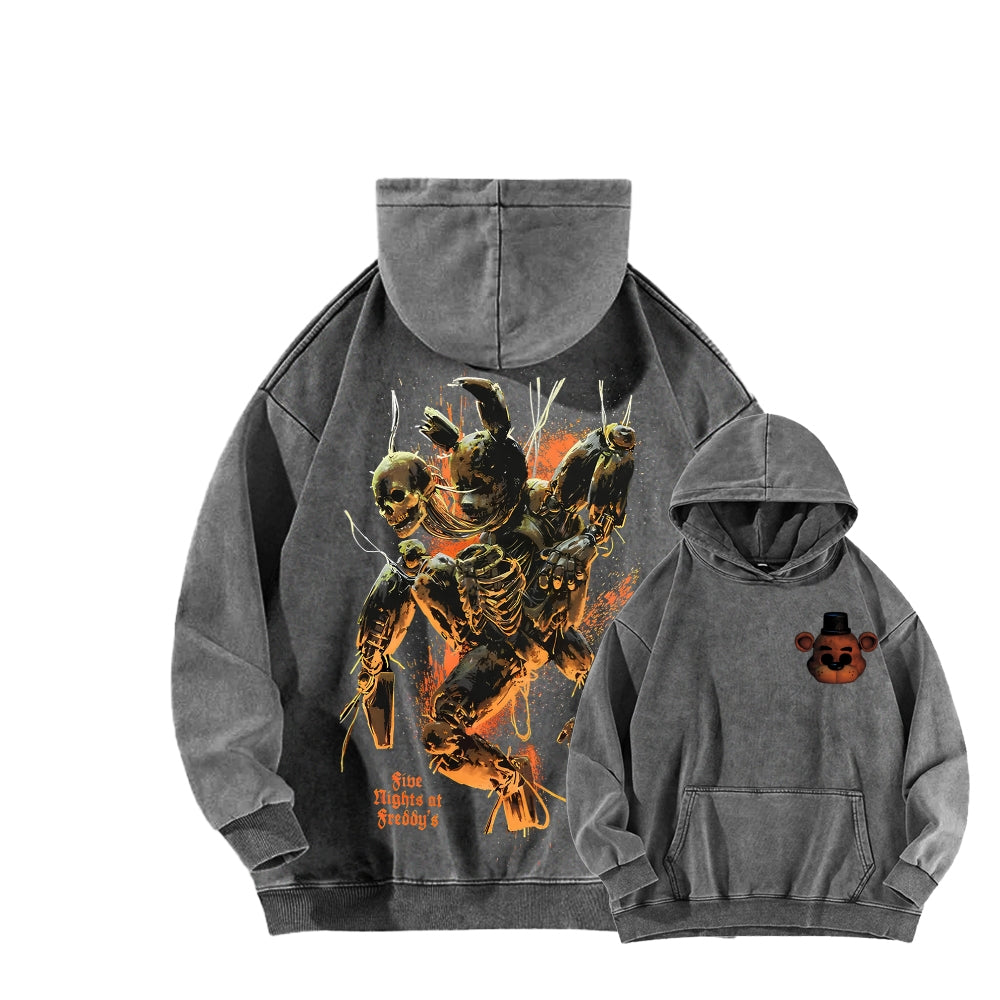 Five Nights At Freddy's Unisex Washed Hoodie 2512023130